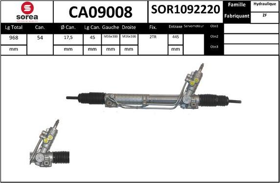 SNRA CA09008 - Рулевой механизм, рейка autodnr.net