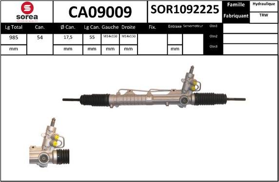 SNRA CA09009 - Рулевой механизм, рейка autodnr.net