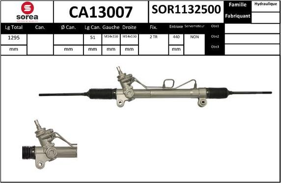 SNRA CA13007 - Рулевой механизм, рейка autodnr.net