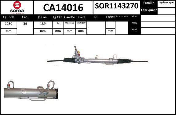 SNRA CA14016 - Рулевой механизм, рейка avtokuzovplus.com.ua