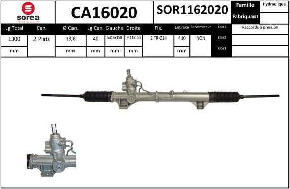 SNRA CA16020 - Рулевой механизм, рейка avtokuzovplus.com.ua