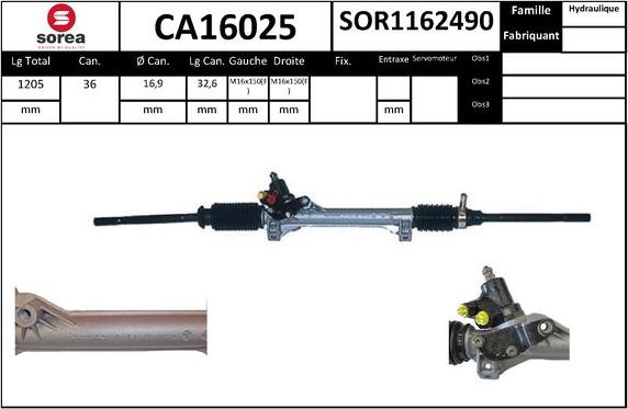 SNRA CA16025 - Рульовий механізм, рейка autocars.com.ua