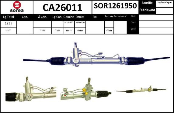 SNRA CA26011 - Рульовий механізм, рейка autocars.com.ua