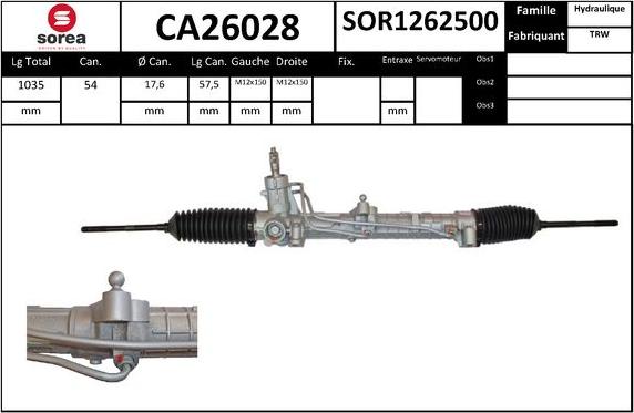 SNRA CA26028 - Рулевой механизм, рейка autodnr.net