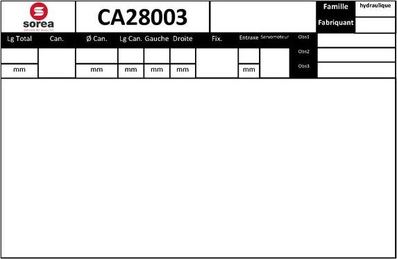 SNRA CA28003 - Рулевой механизм, рейка autodnr.net