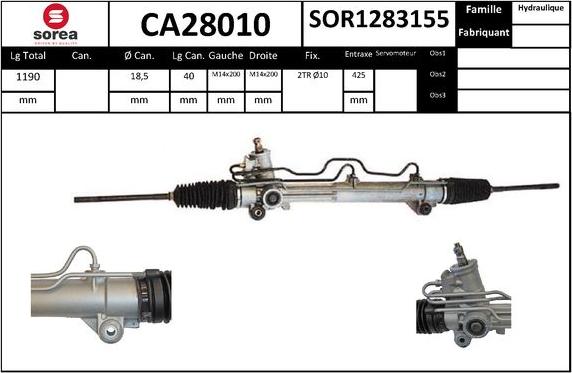 SNRA CA28010 - Рулевой механизм, рейка avtokuzovplus.com.ua