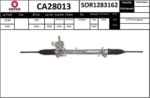 SNRA CA28013 - Рулевой механизм, рейка autodnr.net