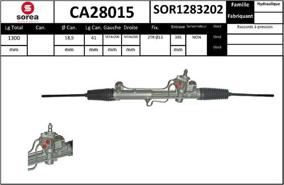 SNRA CA28015 - Рулевой механизм, рейка autodnr.net