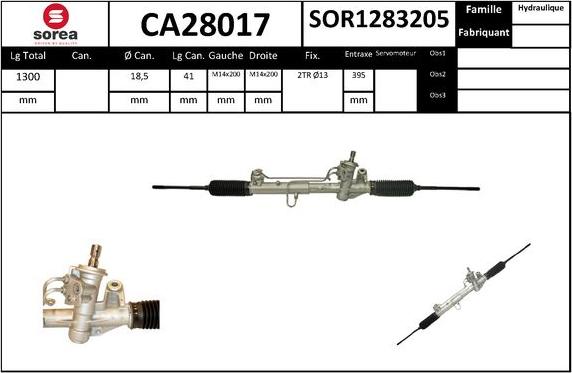 SNRA CA28017 - Рулевой механизм, рейка autodnr.net