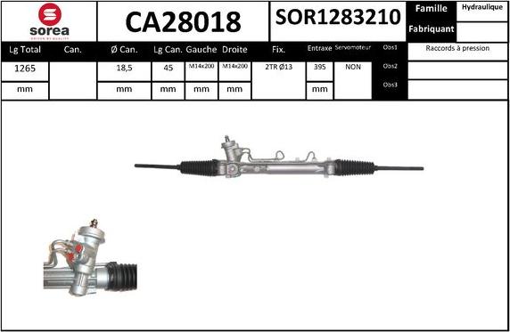 SNRA CA28018 - Рулевой механизм, рейка autodnr.net