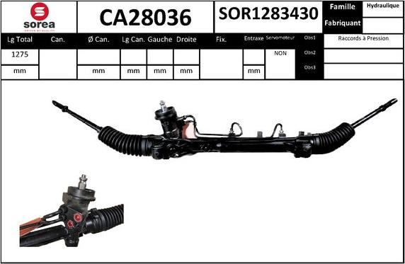 SNRA CA28036 - Рулевой механизм, рейка autodnr.net