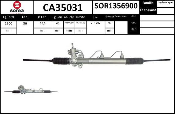 SNRA CA35031 - Рулевой механизм, рейка avtokuzovplus.com.ua