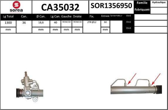 SNRA CA35032 - Рулевой механизм, рейка avtokuzovplus.com.ua