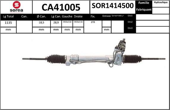 SNRA CA41005 - Рульовий механізм, рейка autocars.com.ua