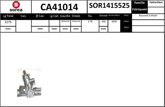 SNRA CA41014 - Рульовий механізм, рейка autocars.com.ua