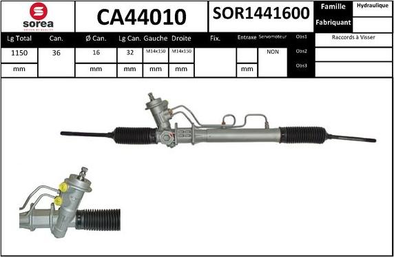 SNRA CA44010 - Рульовий механізм, рейка autocars.com.ua