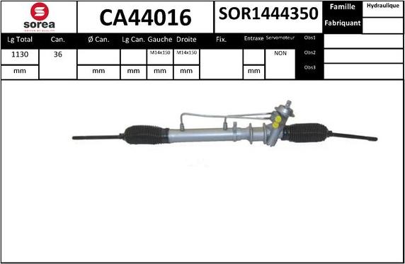 SNRA CA44016 - Рульовий механізм, рейка autocars.com.ua