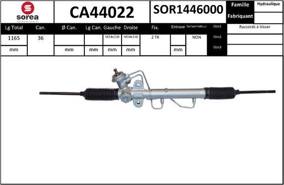 SNRA CA44022 - Рульовий механізм, рейка autocars.com.ua