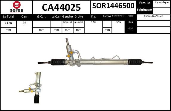 SNRA CA44025 - Рульовий механізм, рейка autocars.com.ua