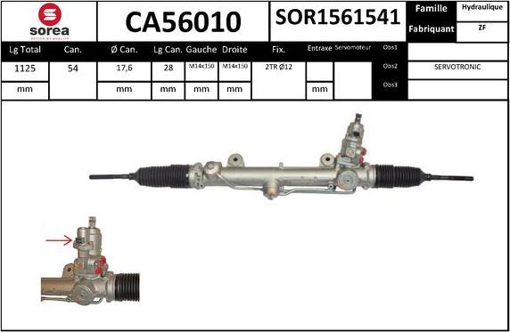 SNRA CA56010 - Рулевой механизм, рейка avtokuzovplus.com.ua