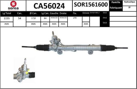 SNRA CA56024 - Рулевой механизм, рейка avtokuzovplus.com.ua