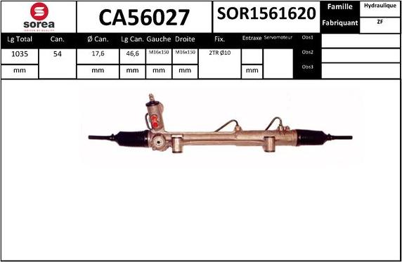 SNRA CA56027 - Рульовий механізм, рейка autocars.com.ua