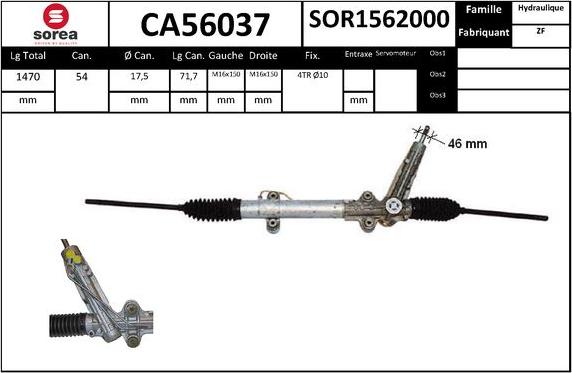 SNRA CA56037 - Рулевой механизм, рейка autodnr.net