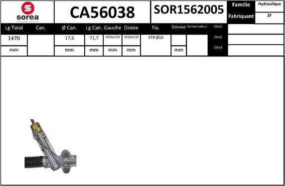 SNRA CA56038 - Рулевой механизм, рейка autodnr.net