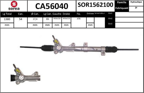 SNRA CA56040 - Рулевой механизм, рейка avtokuzovplus.com.ua