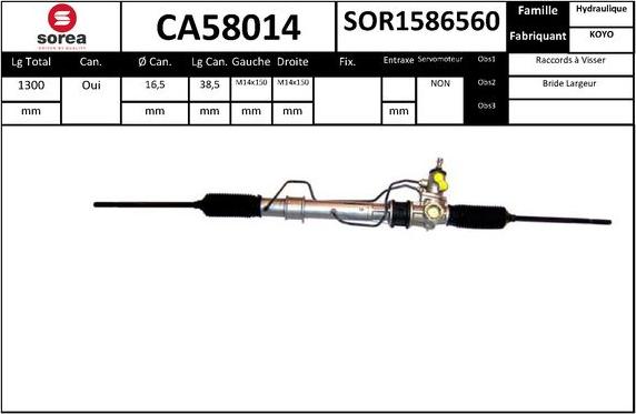 SNRA CA58014 - Рулевой механизм, рейка autodnr.net