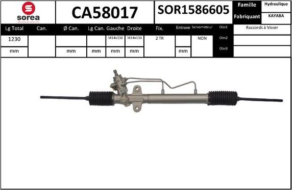 SNRA CA58017 - Рулевой механизм, рейка autodnr.net