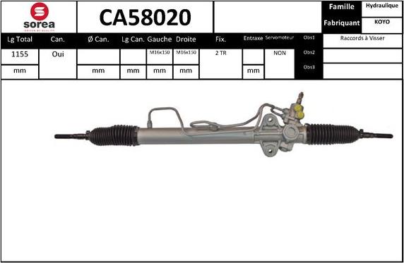 SNRA CA58020 - Рулевой механизм, рейка autodnr.net