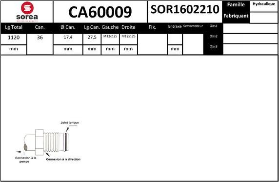 SNRA CA60009 - Рульовий механізм, рейка autocars.com.ua