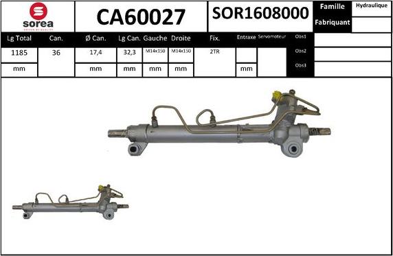 SNRA CA60027 - Рульовий механізм, рейка autocars.com.ua