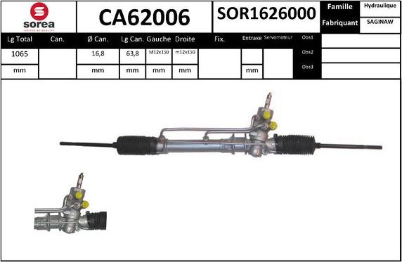 SNRA CA62006 - Рульовий механізм, рейка autocars.com.ua