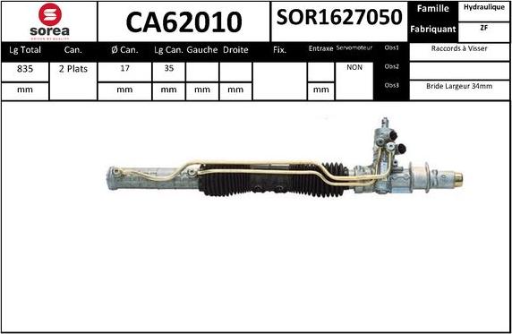 SNRA CA62010 - Рулевой механизм, рейка autodnr.net