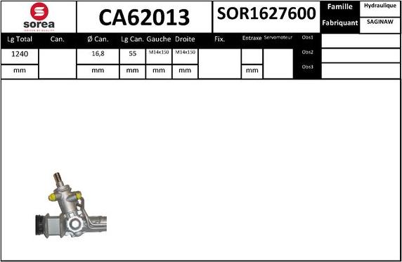 SNRA CA62013 - Рулевой механизм, рейка autodnr.net