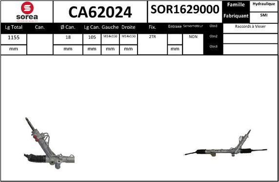 SNRA CA62024 - Рулевой механизм, рейка autodnr.net