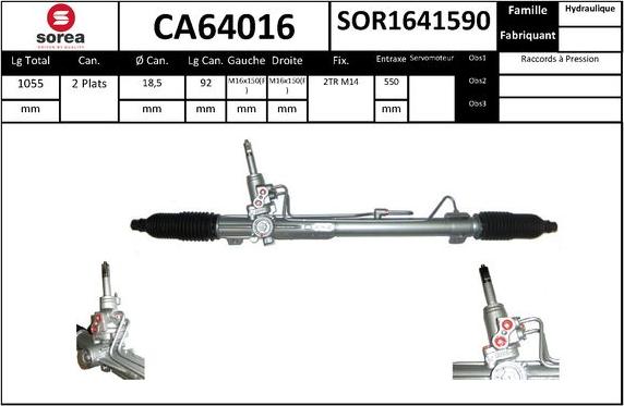 SNRA CA64016 - Рульовий механізм, рейка autocars.com.ua