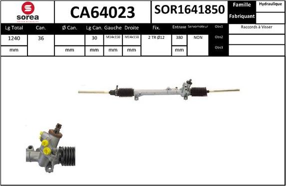 SNRA CA64023 - Рульовий механізм, рейка autocars.com.ua