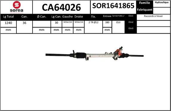 SNRA CA64026 - Рульовий механізм, рейка autocars.com.ua