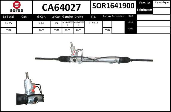 SNRA CA64027 - Рульовий механізм, рейка autocars.com.ua