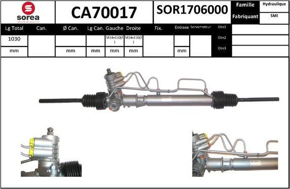 SNRA CA70017 - Рулевой механизм, рейка autodnr.net