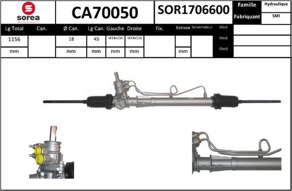 SNRA CA70050 - Рулевой механизм, рейка autodnr.net