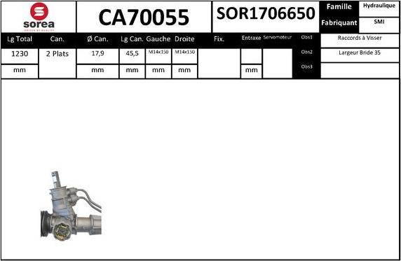 SNRA CA70055 - Рулевой механизм, рейка autodnr.net