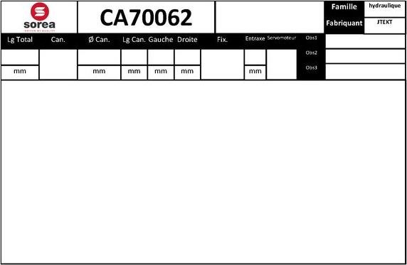 SNRA CA70062 - Рульовий механізм, рейка autocars.com.ua