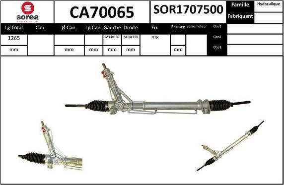 SNRA CA70065 - Рулевой механизм, рейка autodnr.net