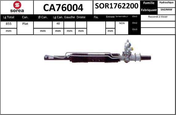 SNRA CA76004 - Рулевой механизм, рейка autodnr.net