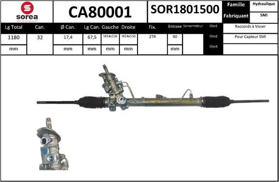 SNRA CA80001 - Рулевой механизм, рейка autodnr.net