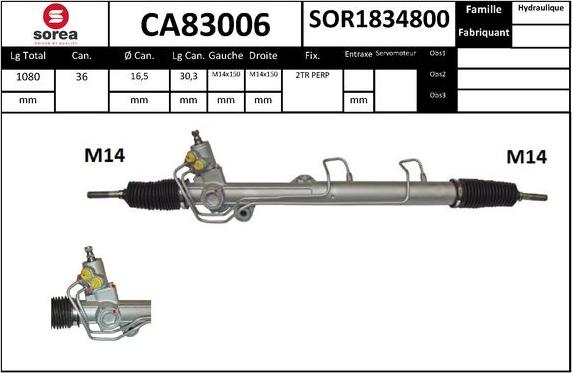 SNRA CA83006 - Рулевой механизм, рейка avtokuzovplus.com.ua